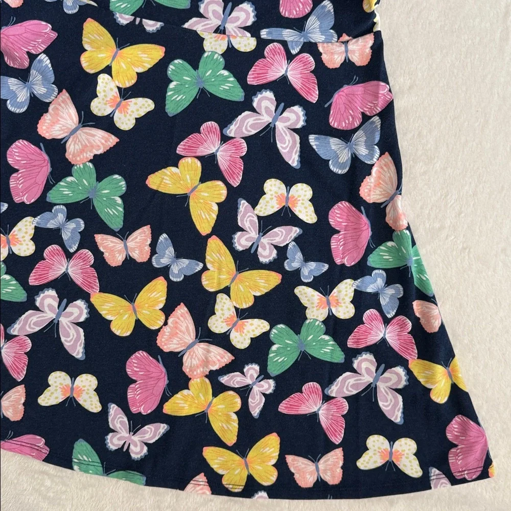 Wonder Nation | Butterfly Print Sleeveless Play Dress Blue/Multicolor (L 10-12) - Picture 12 of 13